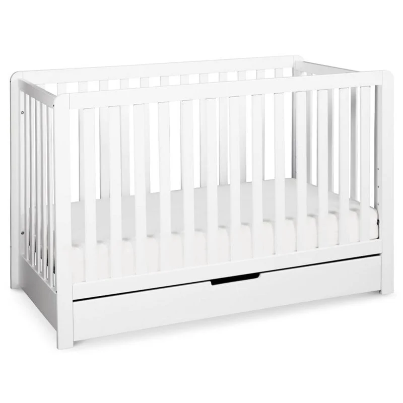 Carter's By DaVinci Colby 4-In-1 Convertible Crib With Trundle Drawer in White