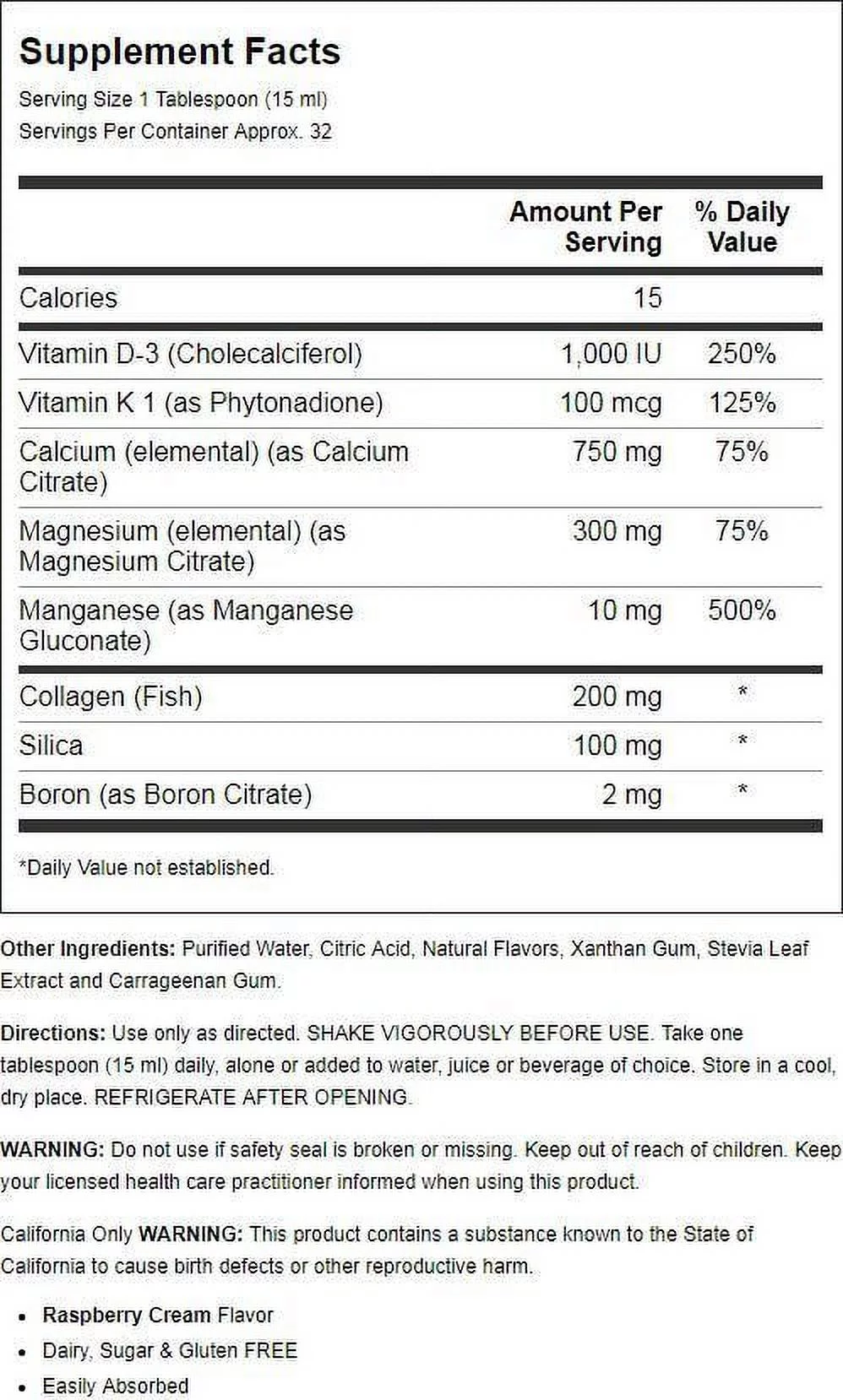 LifeTime Vitamins - Osteo Density Blend Natural Raspberry Cream Flavor - 16 fl. oz.