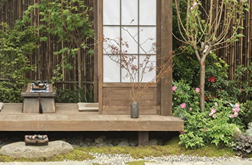 Backyard X-Scapes Natural Bamboo Fencing Garden Screen Rolled Fence Panel 6 ft H x 8 ft L Natural Black