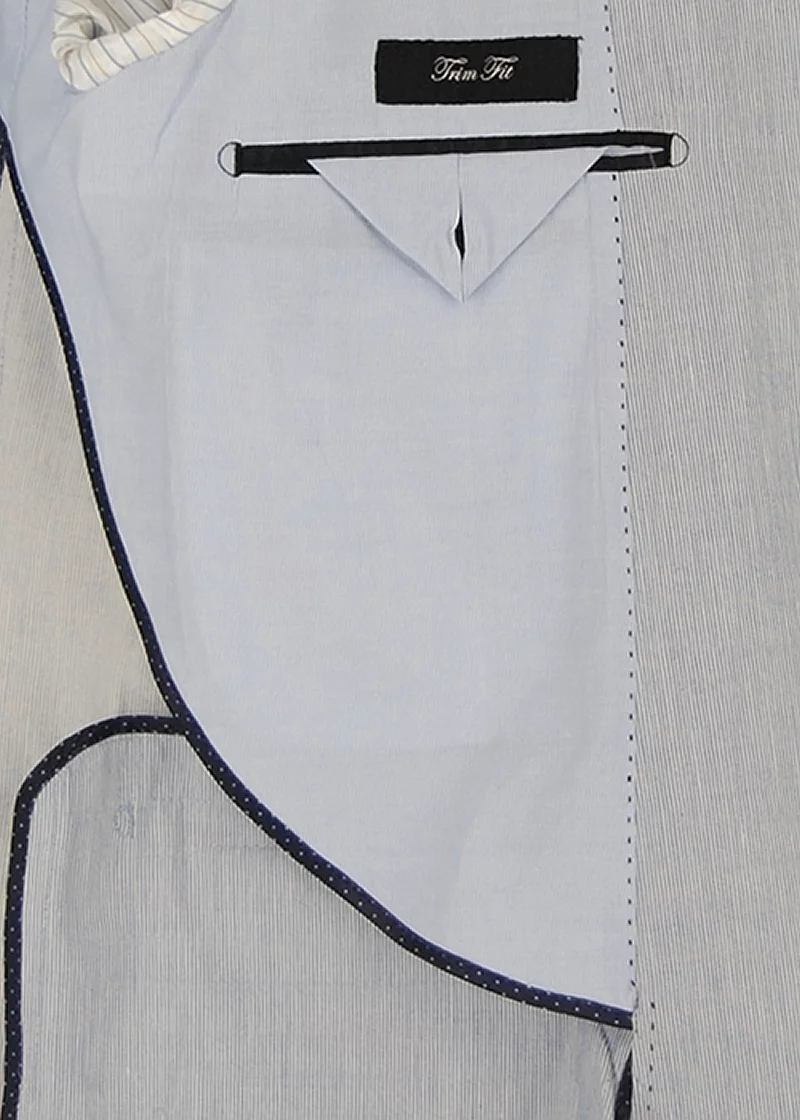 DTI BB Signature Italian Mens 2 Button Trim Fit Suit Center Vent Jacket Piece