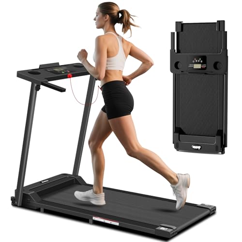 Portable Foldable Treadmills for Home, Small Folding Treadmill for Home Office with 300 LBS Capacity, Walking Running Exercise Electric Compact Treadmill with LED Display