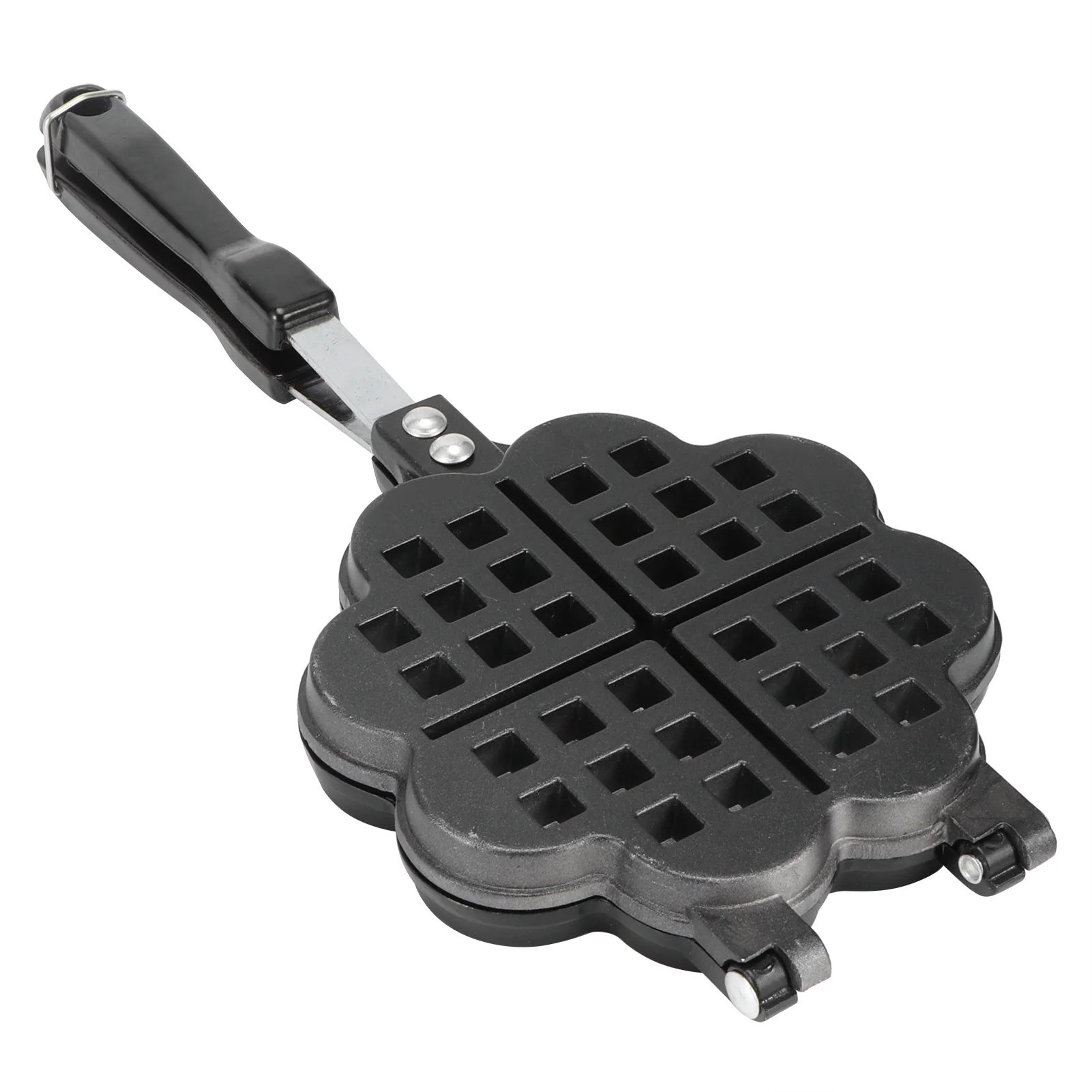 Nikou Waffle Iron - Heart Shape Household Kitchen Gas Non-Stick Waffle Maker Pan Mould Mold Press Plate Baking Tool DIY