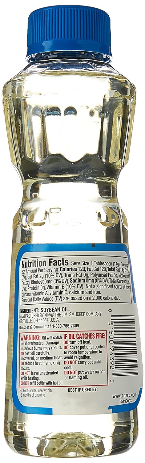 Crisco Pure Vegetable Oil, 16 oz