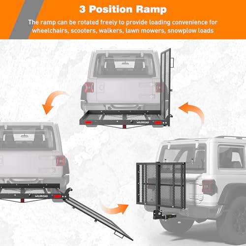 WILDROAD Hitch Cargo Carrier with Ramp 50