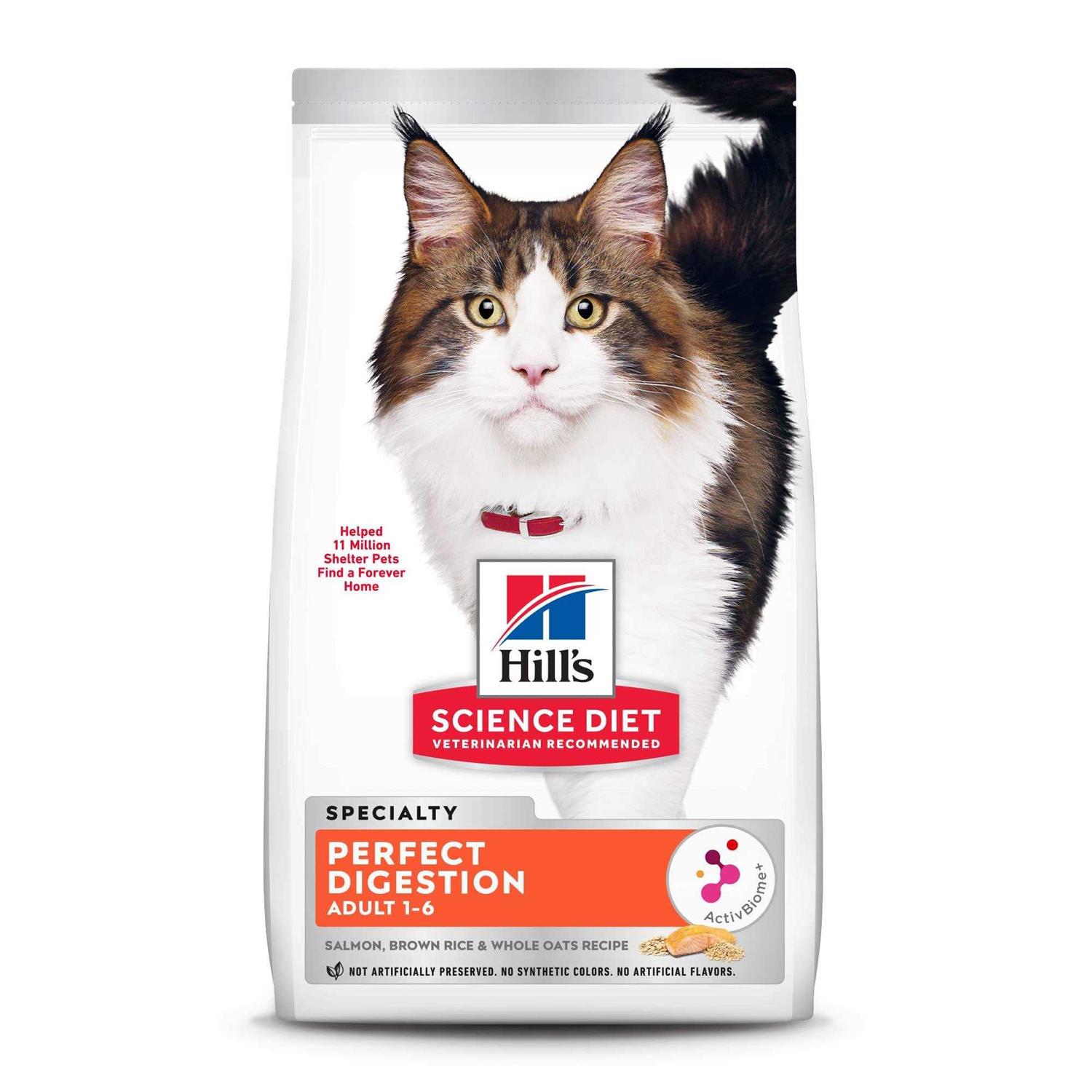 Hill's Science Diet Adult Cat Dry Food Perfect Digestion Salmon - Pet Supplies online store