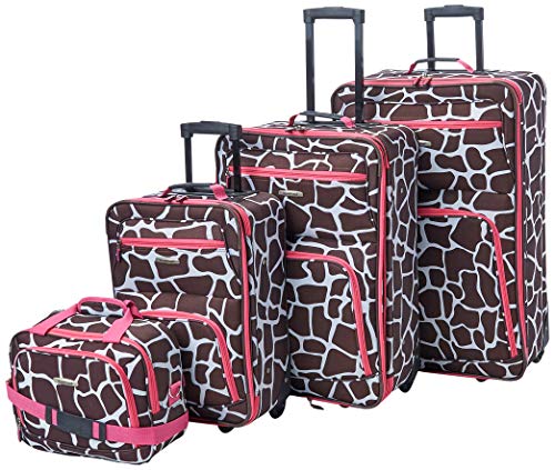 Rockland Fashion Softside Upright Luggage Set, Beach