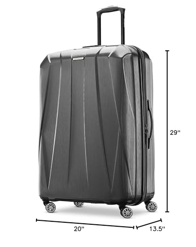 Samsonite Centric 2 Hardside Expandable Luggage with Spinner Wheels, Black, Carry-On 20-Inch