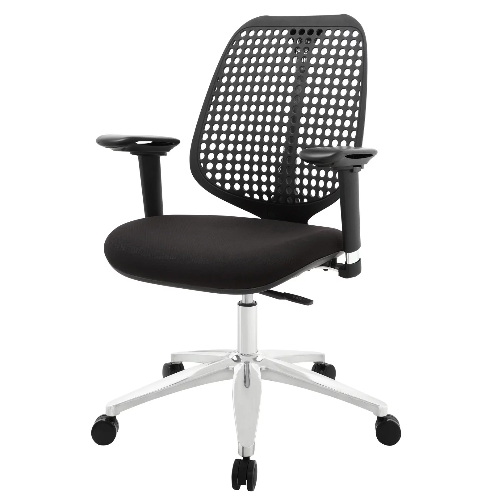 Contemporary Modern Urban Designer Home Business Office Furniture Work Desk Chair, Fabric, Black
