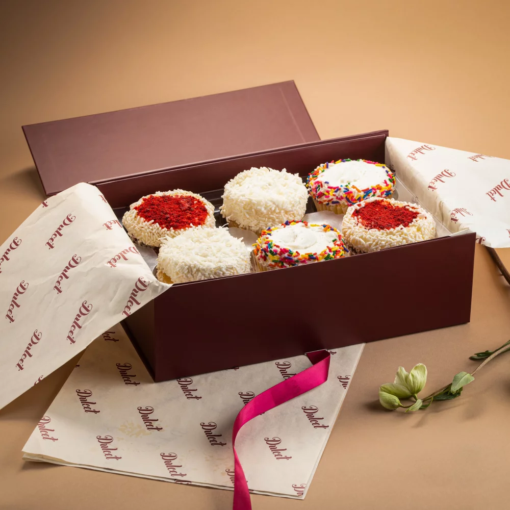 Gourmet Assorted Vanilla Cupcake Gift Baske