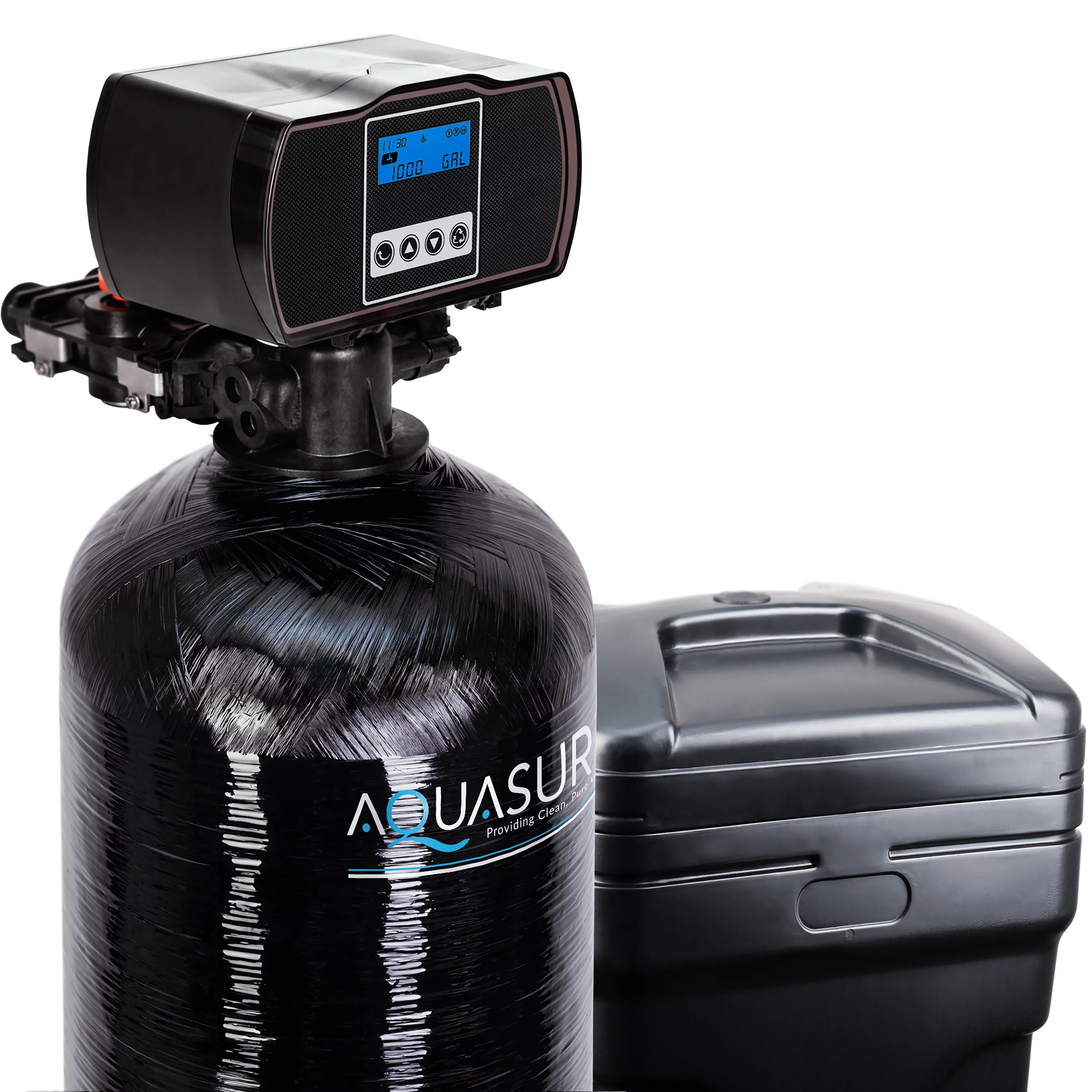 Aquasure Harmony Series 64,000 Grains Water Softener plus Iron Removal w/Aquatrol Digital Head and Premium Grade Fine Mesh Resin