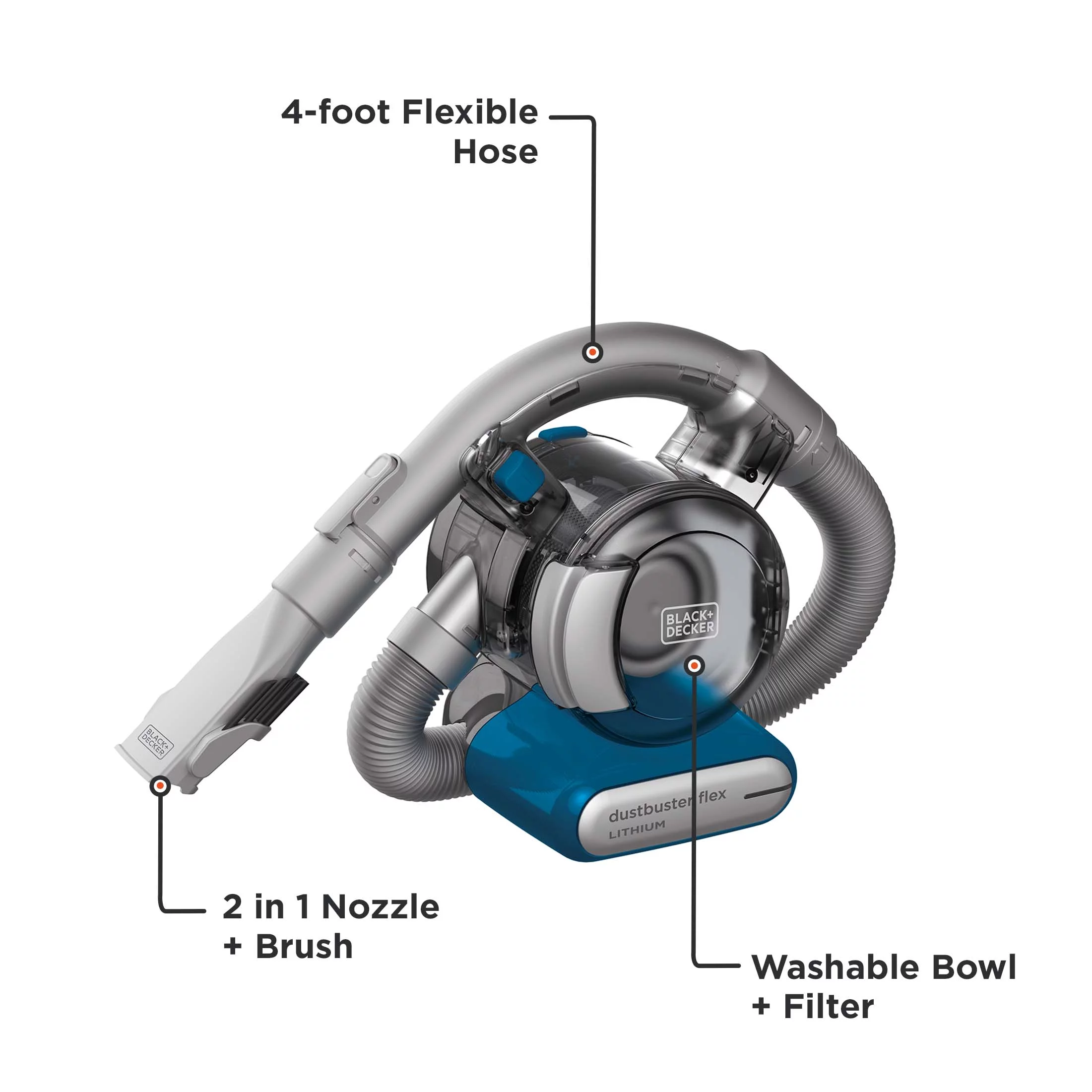 Black And Decker Dustbuster Flex Cordless Handheld Vacuum