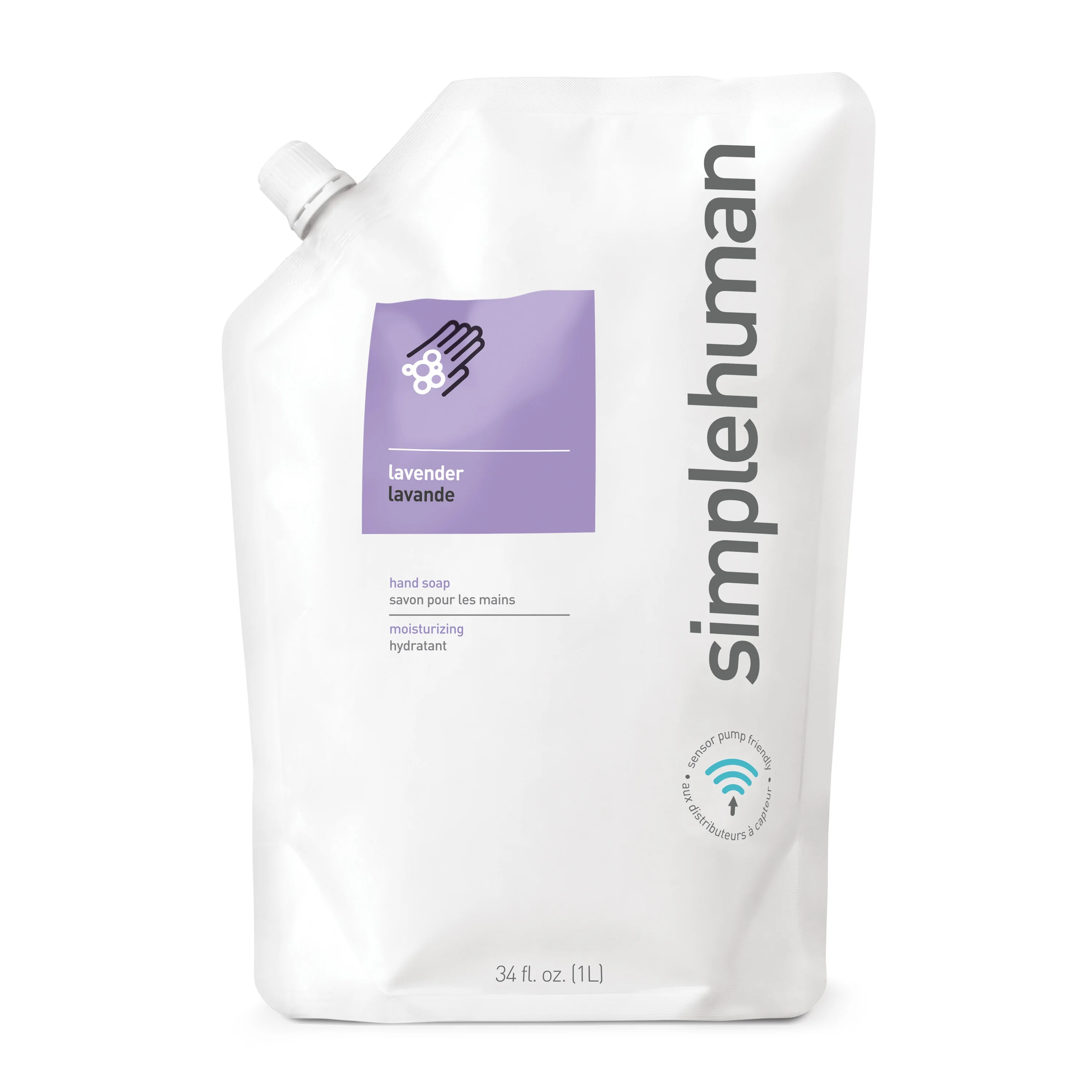 simplehuman Lavender Liquid Hand Soap Refill Pouch, 34 Fl Oz (Pack of 6)