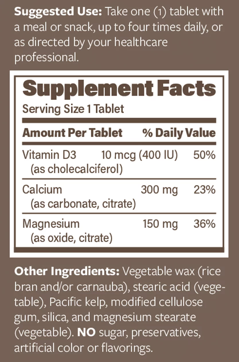 Calcium Magnesium Supplement (Cal-Mag Complex) - 300mg Calcium & 150mg Magnesium - 300 Tablets - Endurance Products Company