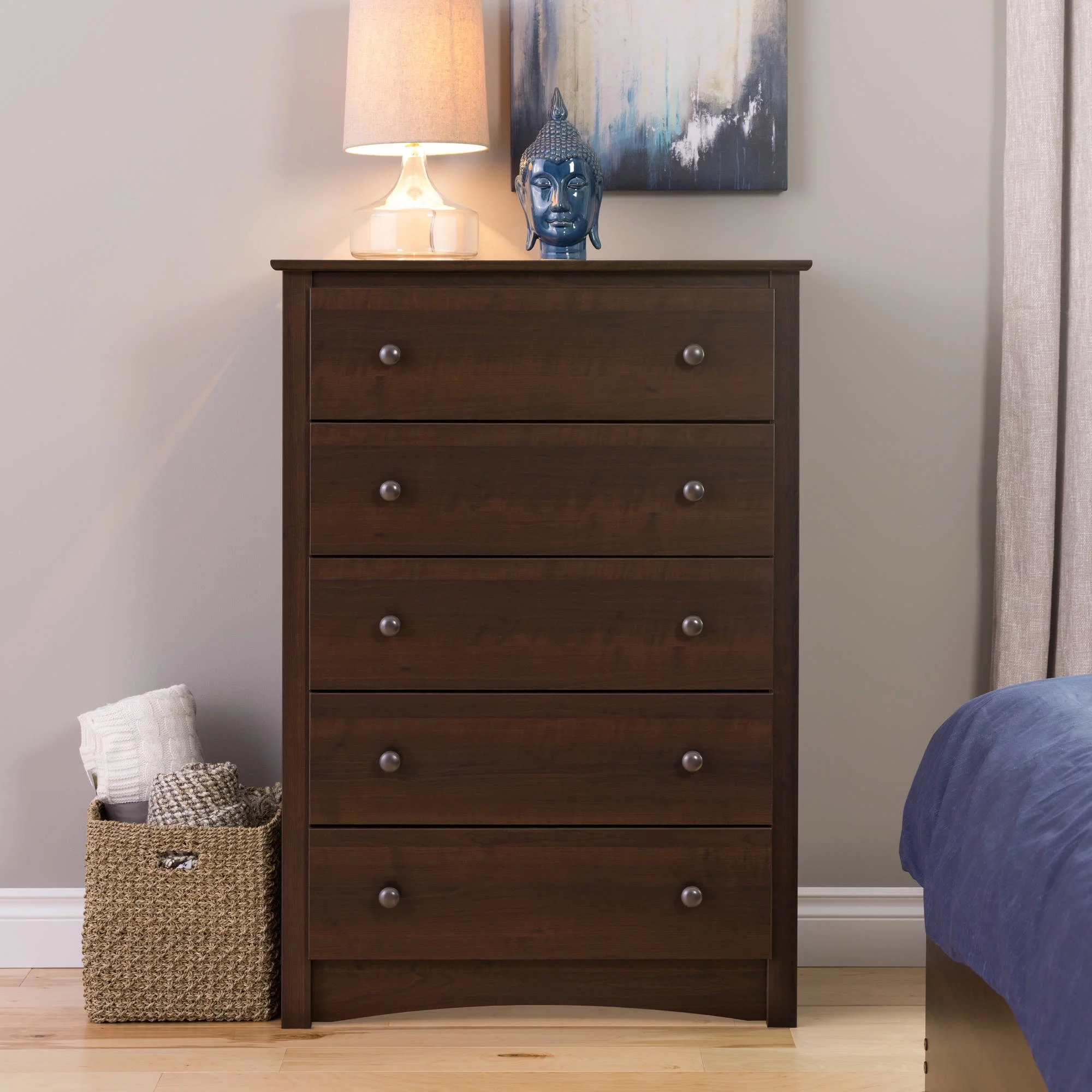 Prepac Fremont 5-Drawer Chest, Espresso
