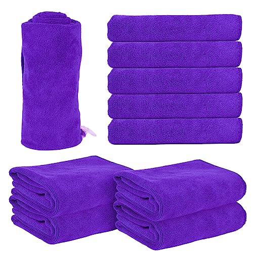 Salon Towel, Super Absorbent Soft Fast Drying Microfiber Towel for Salon, Bathroom, Gym, spa and Home Hair Care, 12 Packs, 29.53 * 13.78 inch, (Not Bleach Proof) (Grey)