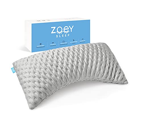 Zoey Sleep Side Sleep Pillow for Neck and Shoulder Pain Relief - Adjustable Memory Foam Bed Pillows for Sleeping - Soft Plush Machine Washable Pillow Cover - King Size Bed Pillow 19