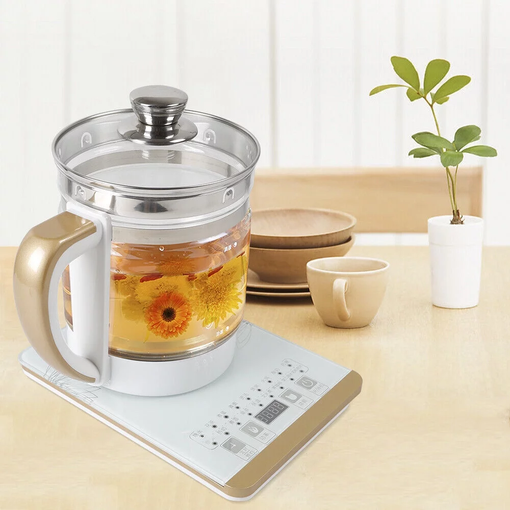Electric Kettle Health Pot Tea Maker Thickening Glass Multifunction Boiled Eggs 2L