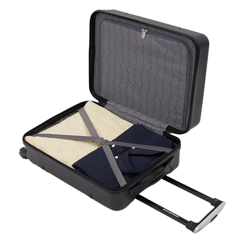 Travelers Club Skyline Spinner Luggage, Gray, 22-Inch Carry-On