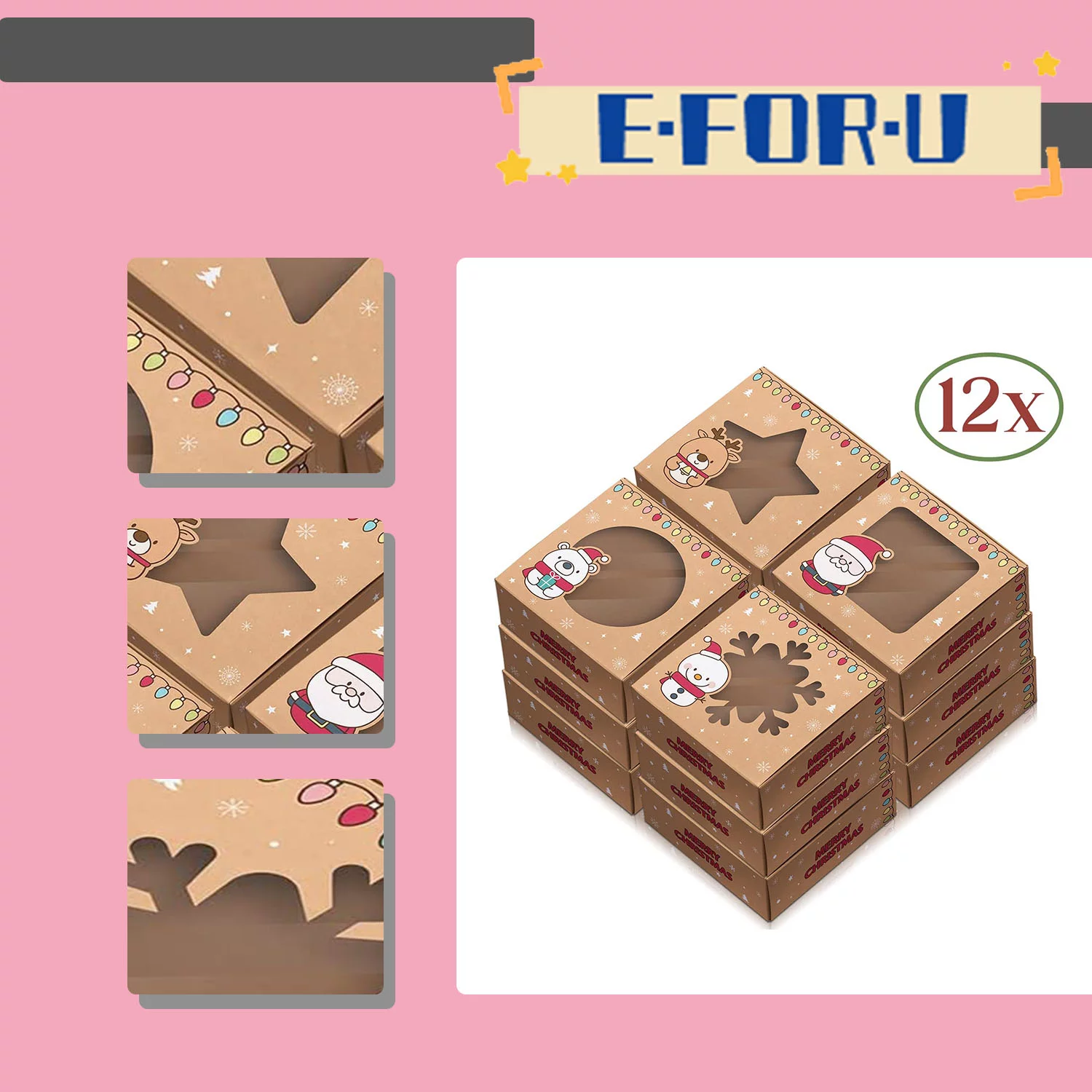 Christmas Cookie Boxes With Window