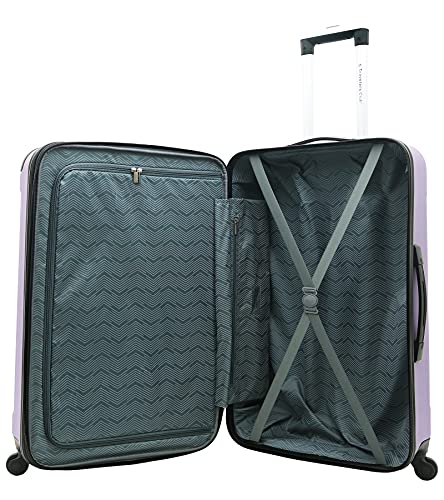 Travelers Club Midtown Hardside Luggage Travel, Black, 4-Piece Set
