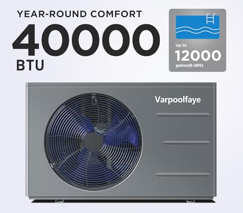 27000 BTU Above Ground Pool Heater Electric 7000 Gallon Swimming Pool Heater for Inground Pools Heating or Cooling WiFi Control Schedule 120V