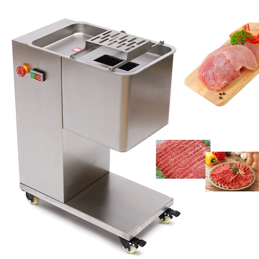 FETCOI Commercial Meat Slicer Meat Cutting Machine 3mm Thickness 500kg/h Meat Cutter