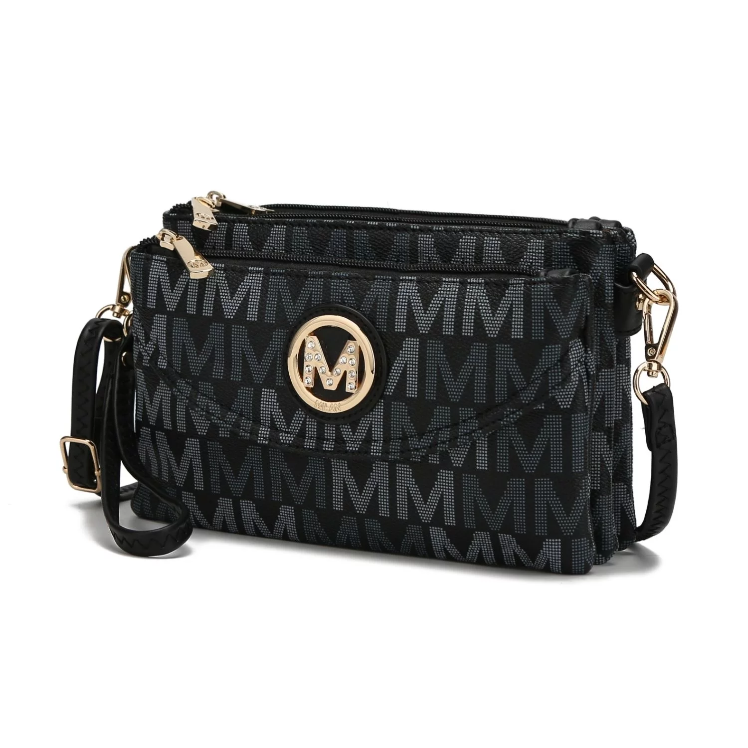 MKF Collection Ishani Women's Monogram Signature Crossbody Handbag by Mia K. - Beige