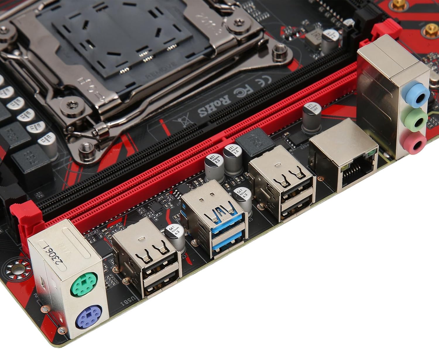 X99 LGA 2011 V3 Gaming Motherboard,Micro ATX Motherboard with RTL8111G Gigabit LAN Card 4 Channel DDR4 Dual M.2 Slots