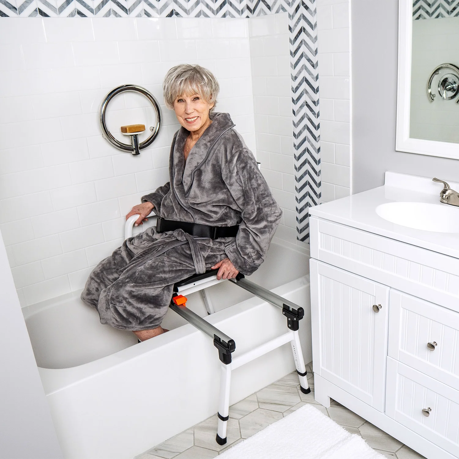 ShowerGlyde Model SG3 Sliding Shower Transfer Bench with Swivel Seat