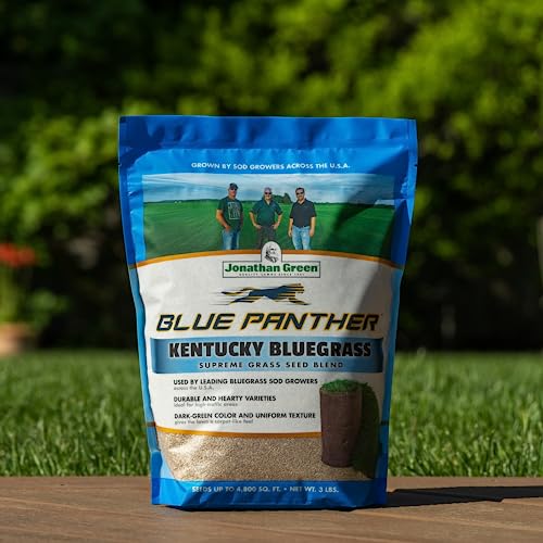 Jonathan Green (11980) Blue Panther Kentucky Bluegrass Grass Seed - Cool Season Lawn Seed (25 lb)