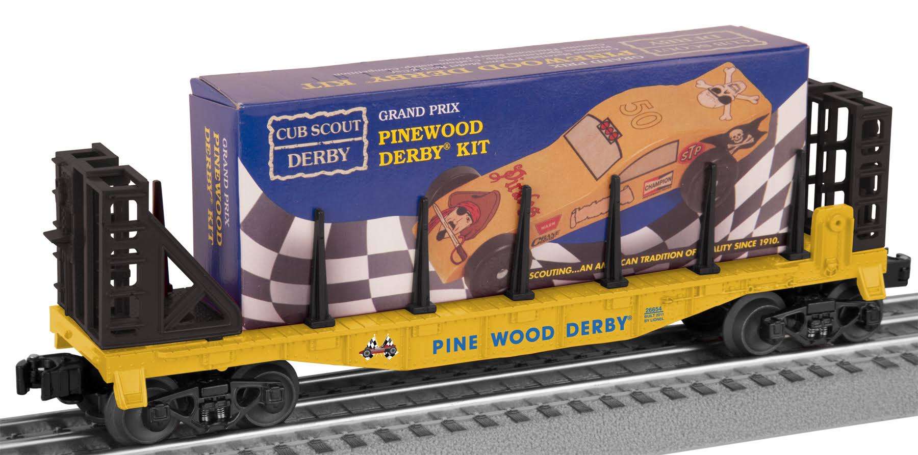 Lionel 6-26654 Flatcar w/Pinewood Derby Kit