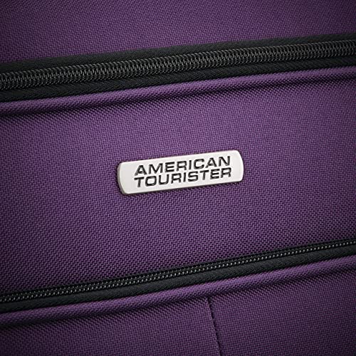 American Tourister Pop Max Softside Luggage with Spinner Wheels, Purple, 3-Piece Set (21/25/29)