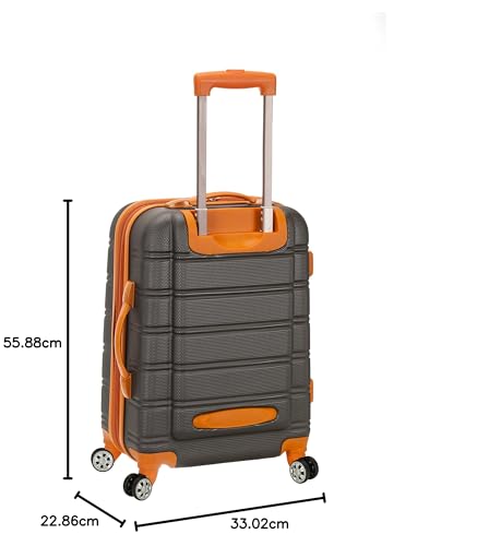 Rockland Melbourne Hardside Expandable Luggage with Spinner Wheels, 2TONEBLUE, 2 Piece (20/28)