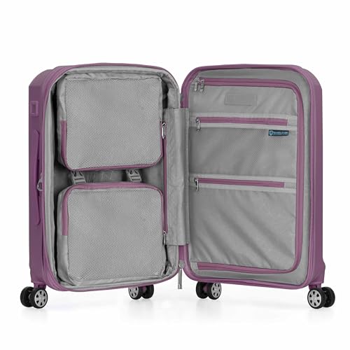 Traveler's Choice Pagosa Indestructible Hardshell Expandable Spinner Luggage, Black, 22