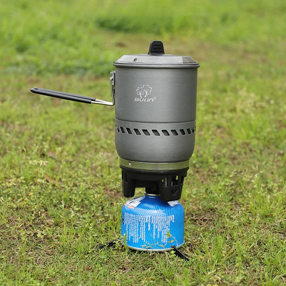 BULIN camp stove, Stove Pot Wild Windproof Head Camp Buzhi Stove Huiop All-in-one Tubbek
