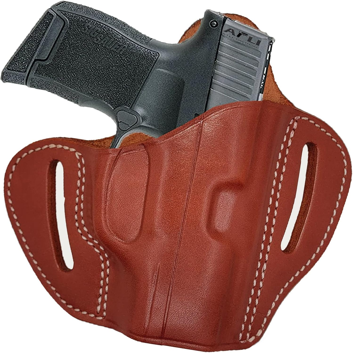 Sig P365 OWB Leather Holster - P365 Pancake Holster - for Sig P365 P365X XL P365 SAS P365 Macro, S&W CSX M&P Bodyguard 380, Ruger LCP Ruger LC9s Pistols - Leather Sig P365 Holster - Belt Gun Holster