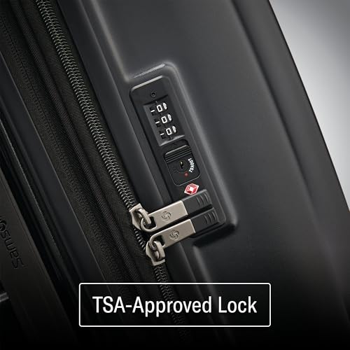 Samsonite Carry-On Pro Front Pocket Hardside Expandable 21-Inch Octiv Luggage: Durable & Impact Resistant, 360° Aero Trac Spinner Wheels, Adjustable Telescopic Handle, TSA Approved Lock - Silver