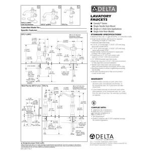 DELTA FAUCET 797LF-CZ Vessel, 5.41 x 3.41 x 5.41 inches, Champagne Bronze