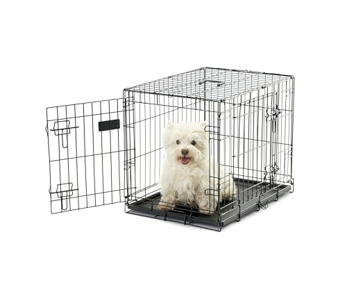 Carlson Pet Products Secure and Foldable Single Door Metal Dog Crate, Intermediate