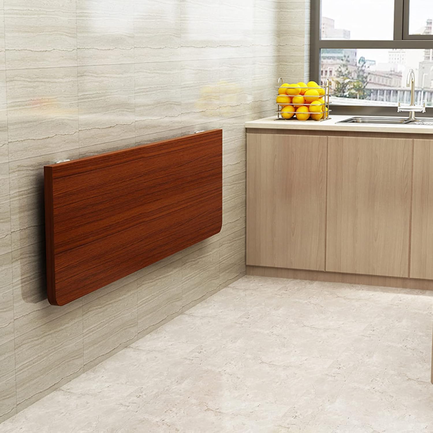 Wall Mounted,Wall Mounted Fold Down Desk for Small Saving Spaces,for Laundry Room,Dining,Room,Study,Kitchen,Bar,D-100cm Fashionable