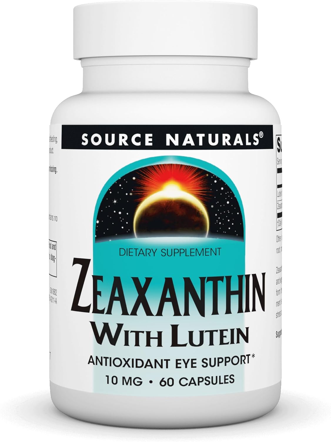 Source Naturals Zeaxanthin with Lutein, Antioxidant Eye Support* 10 mg - 60 Capsules