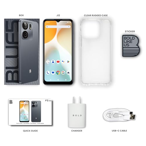 BLU F5| 5G | 2024 | All-Day Battery | Unlocked | 6.6” HD+ Display | 128GB | Dual 50MP | US Version | Green