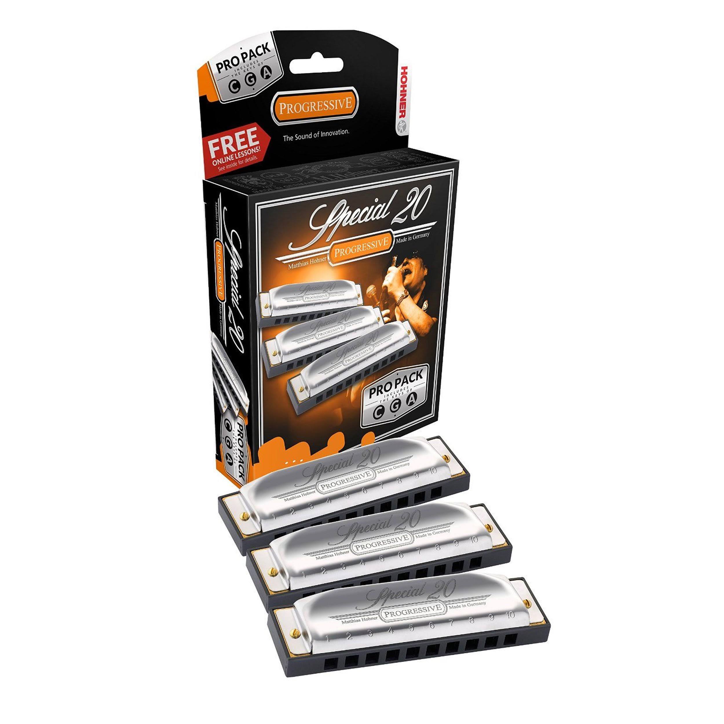 Hohner Special 20 Harmonica 3 Piece Pro Pack Keys of G,C,A