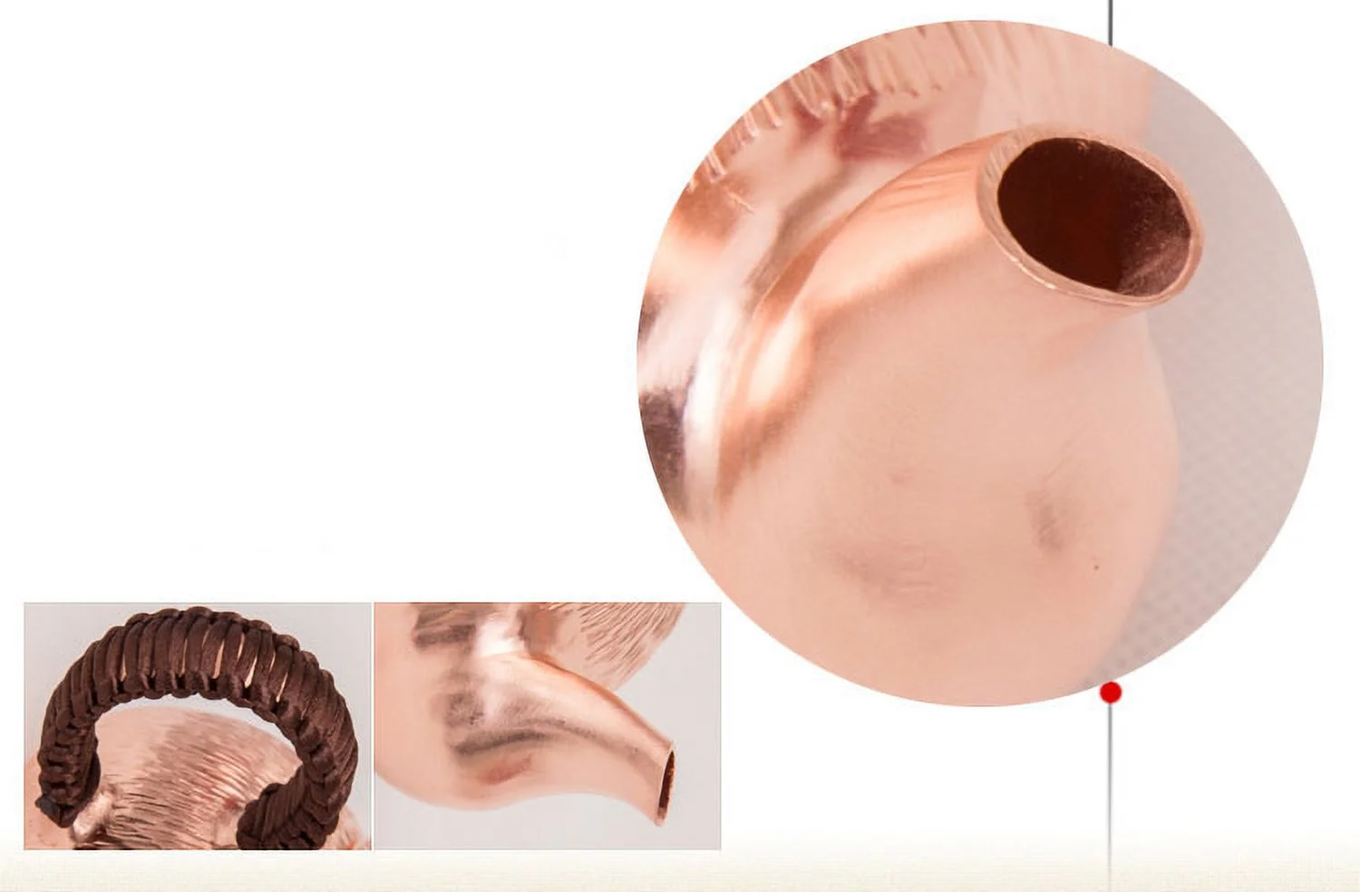 Wollet Solid Copper Kettle Boiling Water Boiling Teapot，650ml