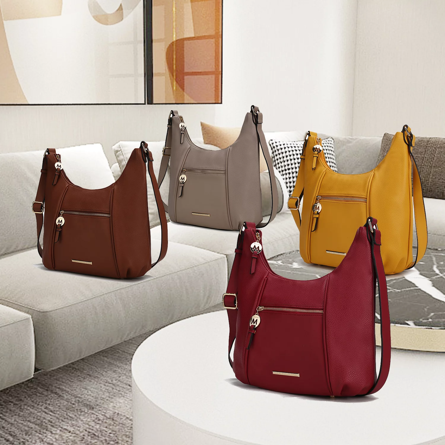 MKF Collection Lavinia Vegan Leather Womens Shoulder Handbag by Mia K