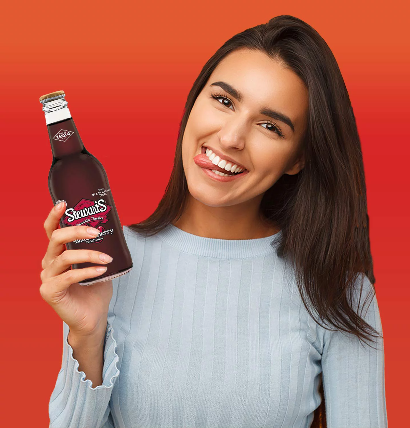 Stewart's Wishniak Black Cherry Soda, 12 fl oz (12 Glass Bottles), All Natural Family Pack Drink