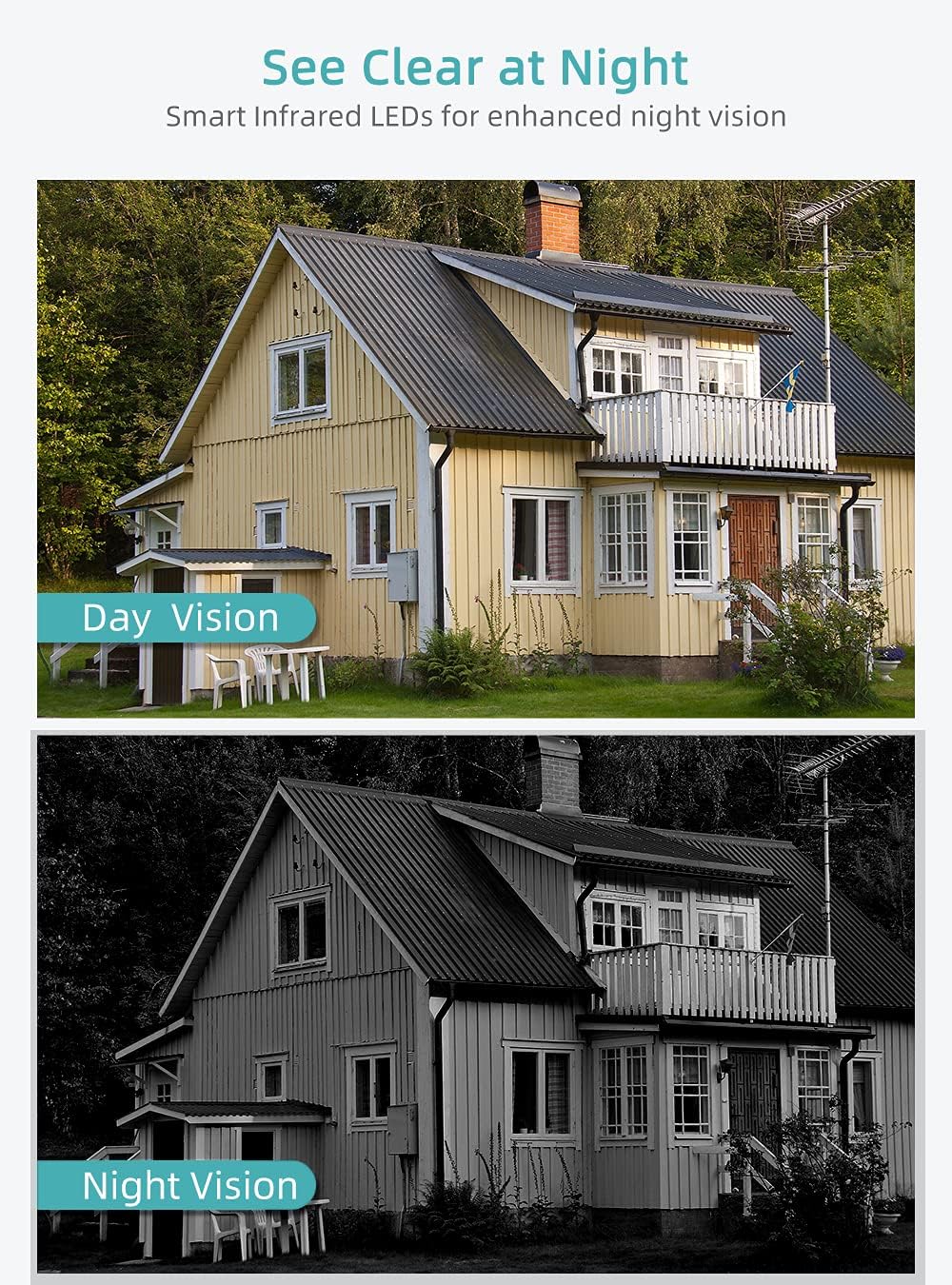 Wireless Security Camera Outdoor with 1TB Hard Drive, 1080P 8CH NVR 4Pcs Home WiFi Security Camera System with Night Vision, Waterproof, Motion Alert, Remote Access, One-Way Audio