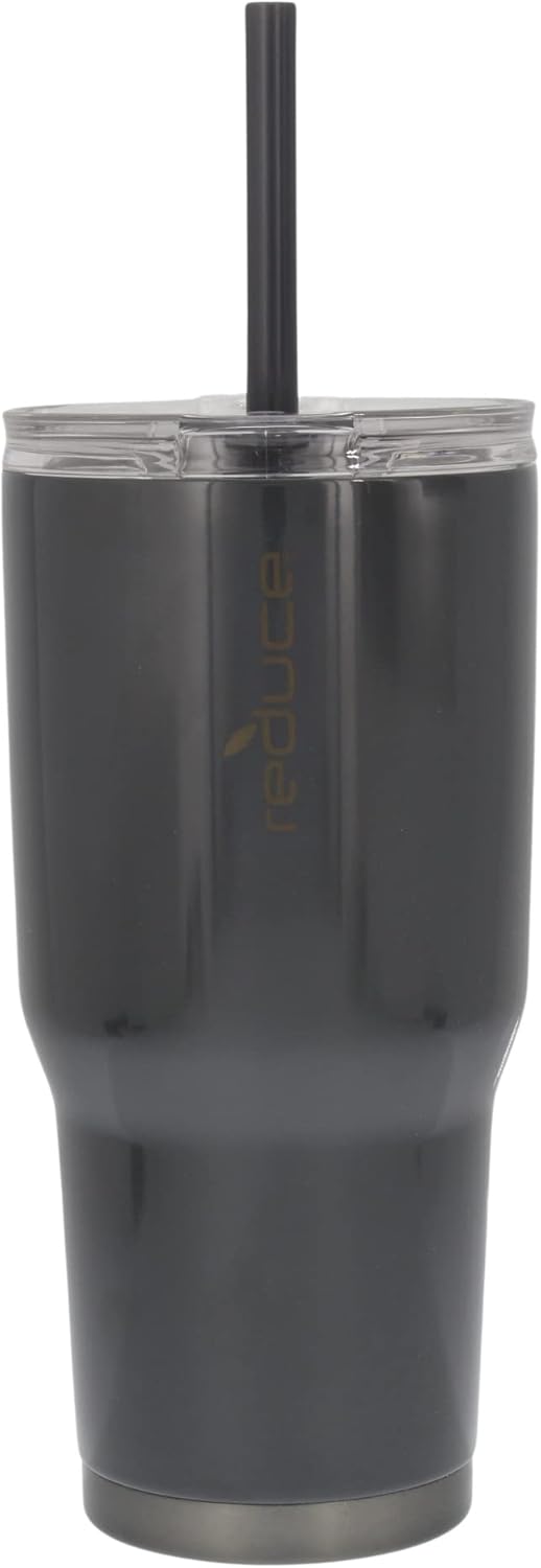 REDUCE 34 oz Tumbler, Stainless Steel - Keeps Drinks Cold up to 24 Hours - Sweat Proof, Dishwasher Safe, BPA Free - Smoke, Opaque Gloss