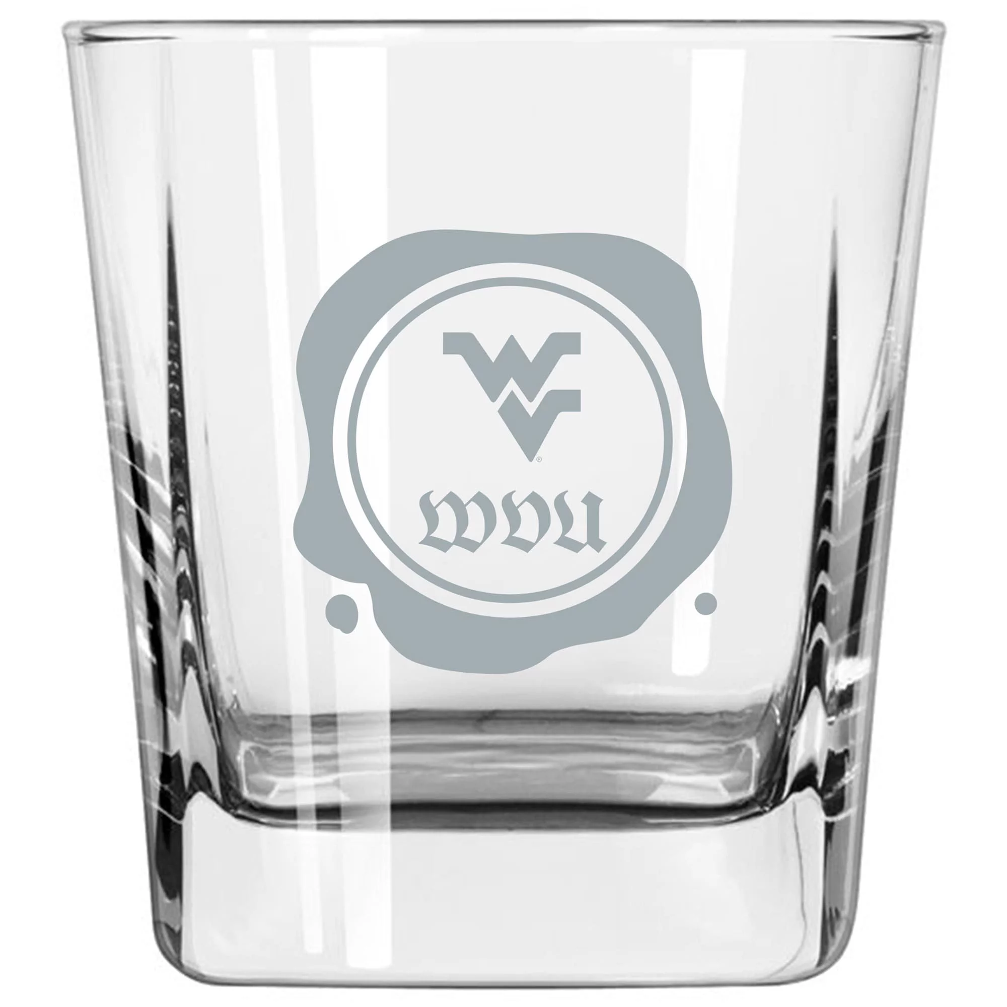 West Virginia Mountaineers 14oz. Frost Stamp Old Fashioned Glass