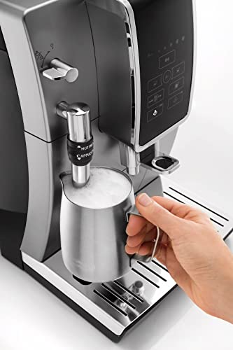 De'Longhi America Dinamica Fully Automatic Coffee and Espresso Machine with Premium Adjustable Frother, Stainless Steel, ECAM35025SB